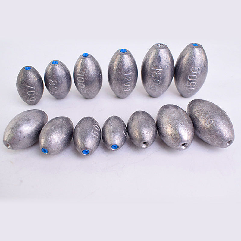Olive Lead Sinker, Through-Hole, 0.02–10.6 oz (0.5–300 g)