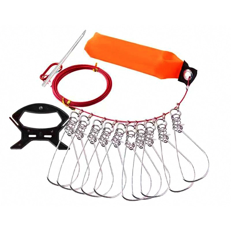 Stainless Steel Fish Stringer Lock Clips with Wire Rope