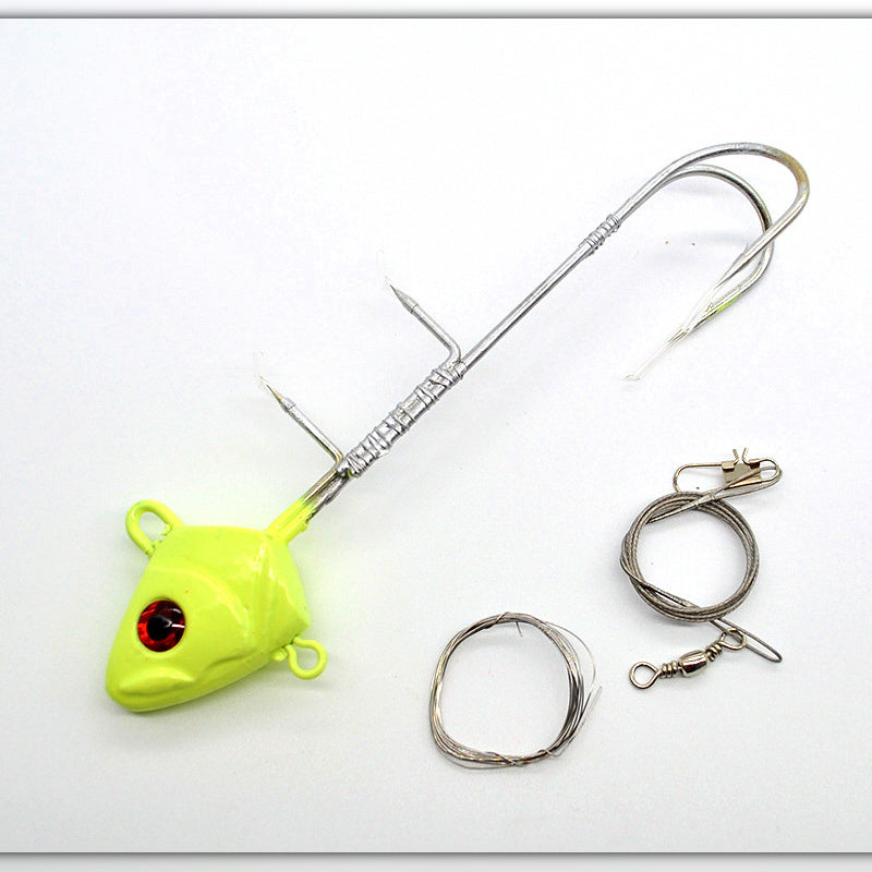 Lead Head Double Hook Jig, 15–225 g (0.5–7.9 oz), Glow