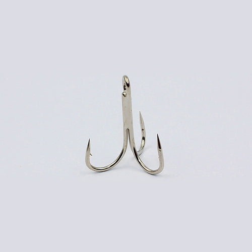 Barbed Treble Hooks, Round Bend, Sizes 16 to 5/0