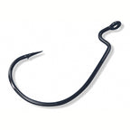Wide Gap Offset Worm Hooks, Barbed, Sizes 1/0–5/0