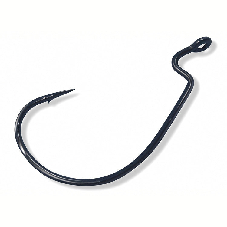 Wide Gap Offset Worm Hooks, Barbed, Sizes 1/0–5/0