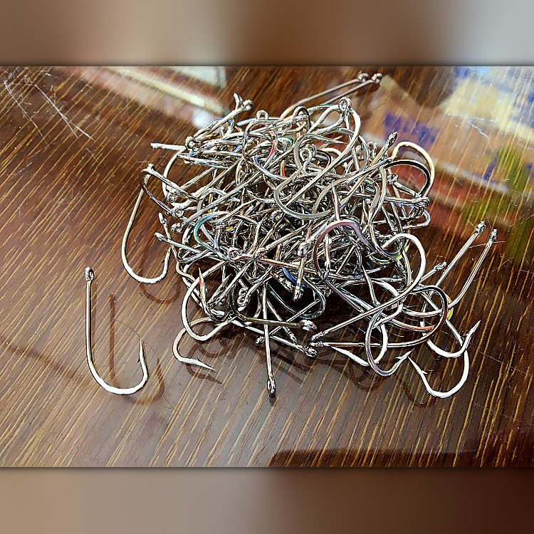 Long Shank Barbed Hooks, High Carbon Steel, Size 12 to 3/0