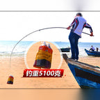 Surf Casting Rod, 4-Piece Carbon Hard Action, 3.6–4.5 m (12–15 ft)
