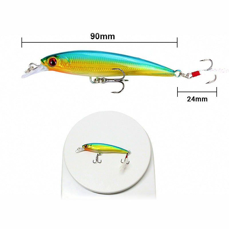 Slow Sinking Laser Minnow Hard Bait, 7 g (0.25 oz)