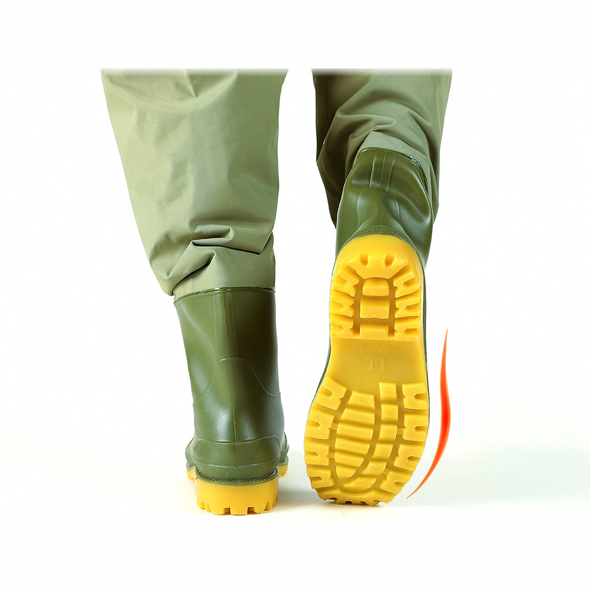 Bootfoot Fishing Waders with Zip Pockets, Unisex, Sizes 36–47