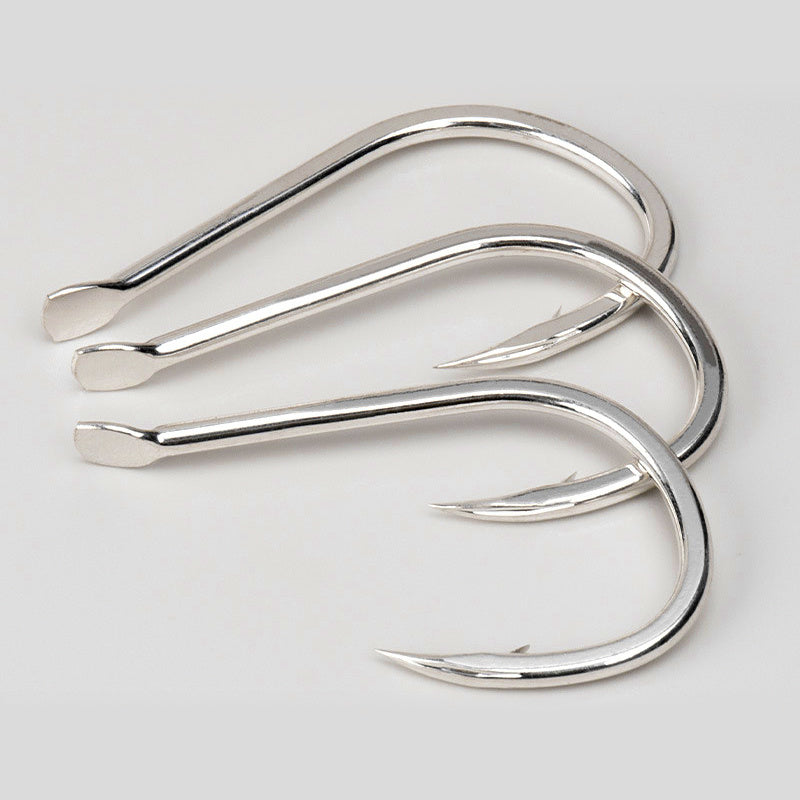 Barbed Single Jig Hooks, 2X Strong, Blood Groove, Sizes 18–22