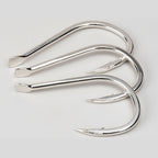 Barbed Single Jig Hooks, 2X Strong, Blood Groove, Sizes 18–22