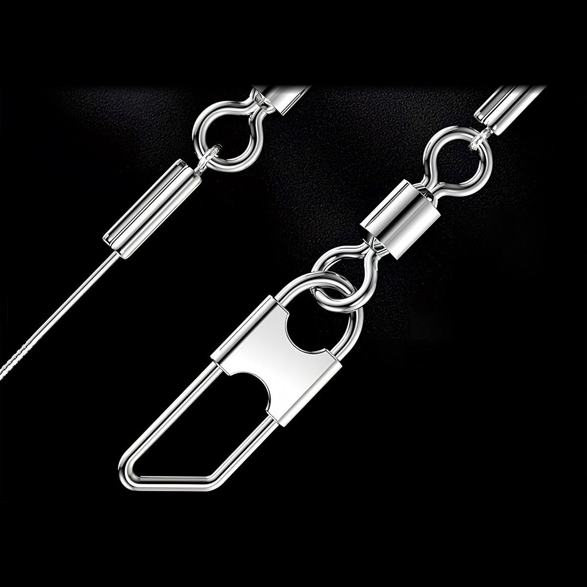Pre-Tied 3-Hook Rig, Anti-Tangle Carbon Line, Sizes 1–7