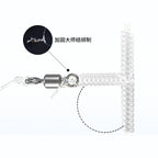 Pre-Tied Deep Sea Hook Rigs, UV Glow, Barbed, Sizes 10–16