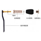 Baitcasting Reel Carbon Fiber Rocker Arm, Flat EVA Grip