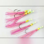 Glow Squid Skirt String Hook Rig, Cutlassfish & Spanish Mackerel