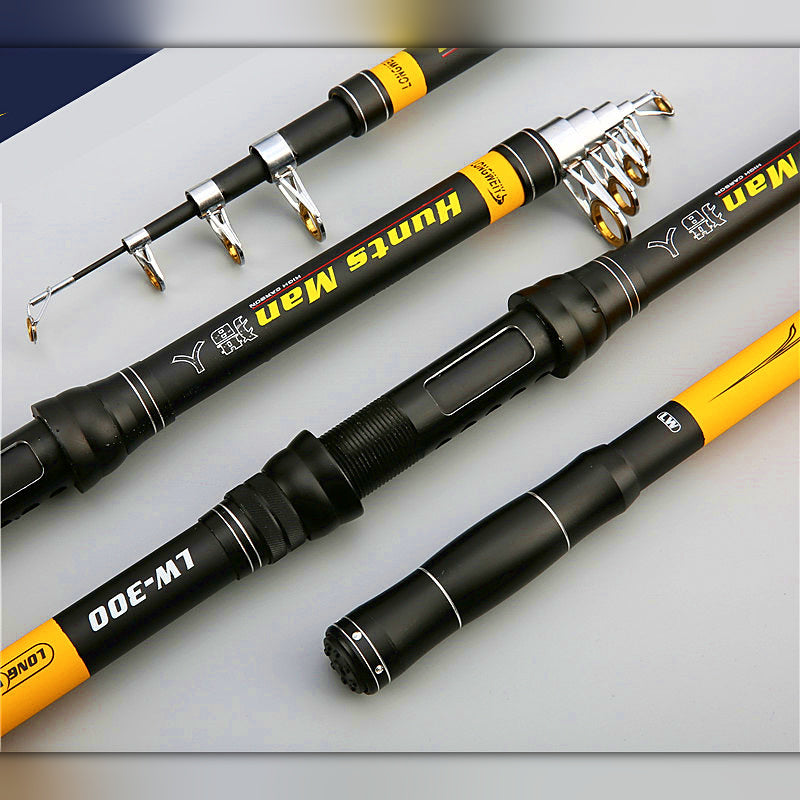 Telescopic Carbon Surf Casting Rod, 2.1–4.5 m (6.9–14.8 ft)