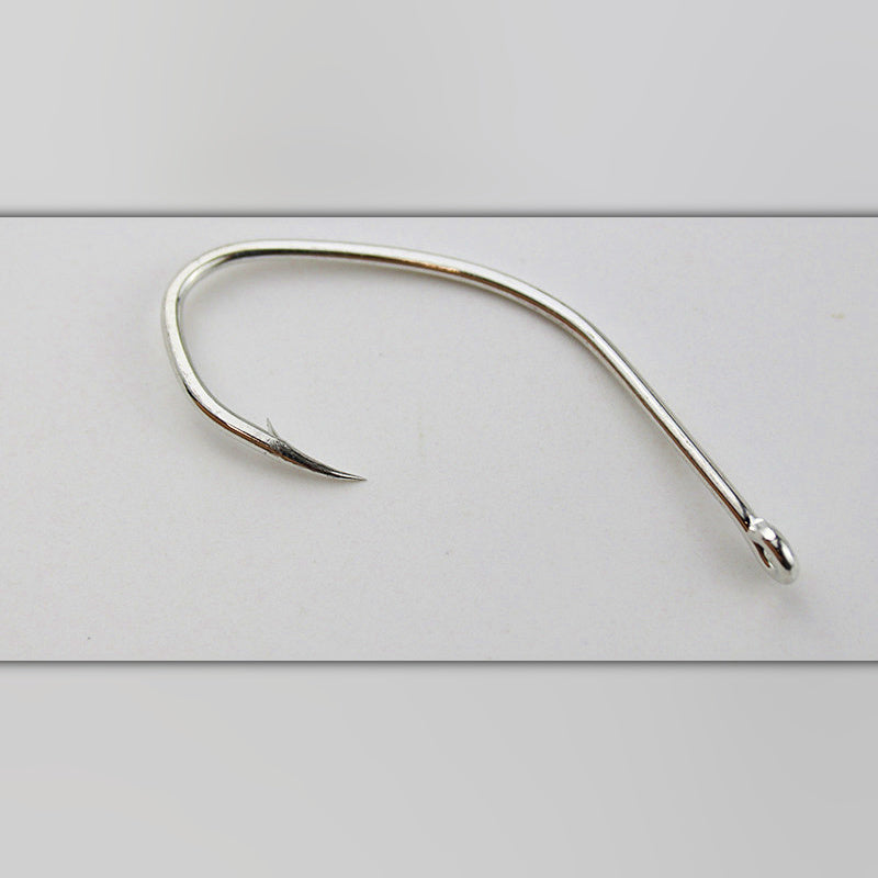 Tin-Plated Barbed Tube Hooks, 50 Pack, Sizes 16-28