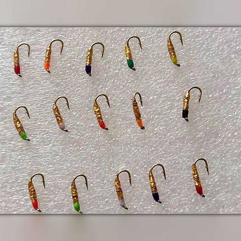Bloodworm Fly Lure Hooks, 8-Pack, Size 12–18