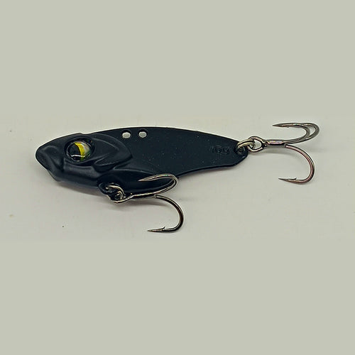 Black VIB Blade Bait, 5–20 g (0.18–0.7 oz), Bare or Hooked