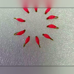 Red Head Peach Pink Nymph Flies, Barbed, Size 8–20 (5/10 Pack)