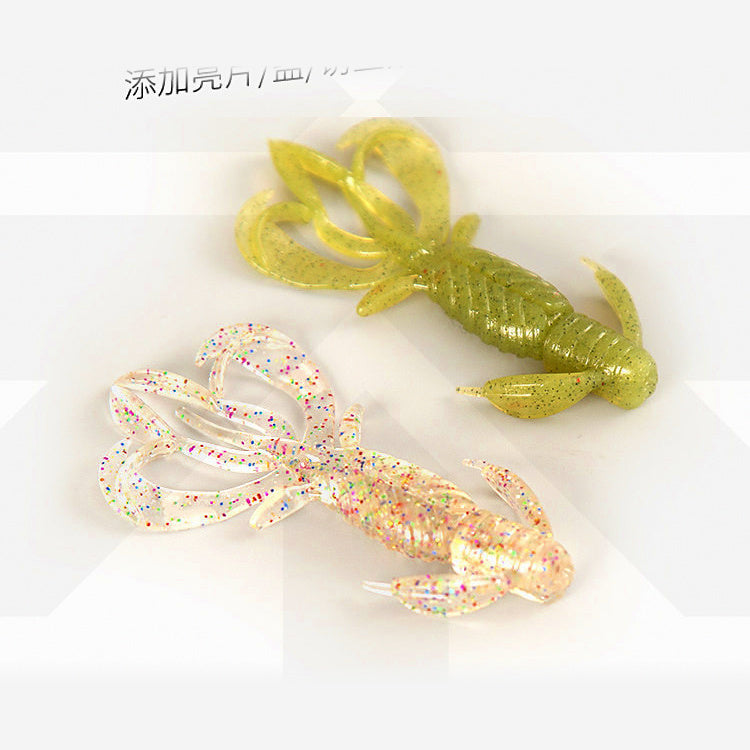 Soft Plastic Shrimp Lure, 73 mm (2.9 in), 10 Pack