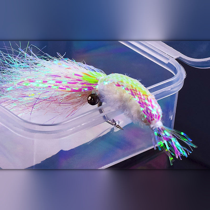 Glow Shrimp Fly Hook Rig Lure Set, Hook Sizes #4–#14