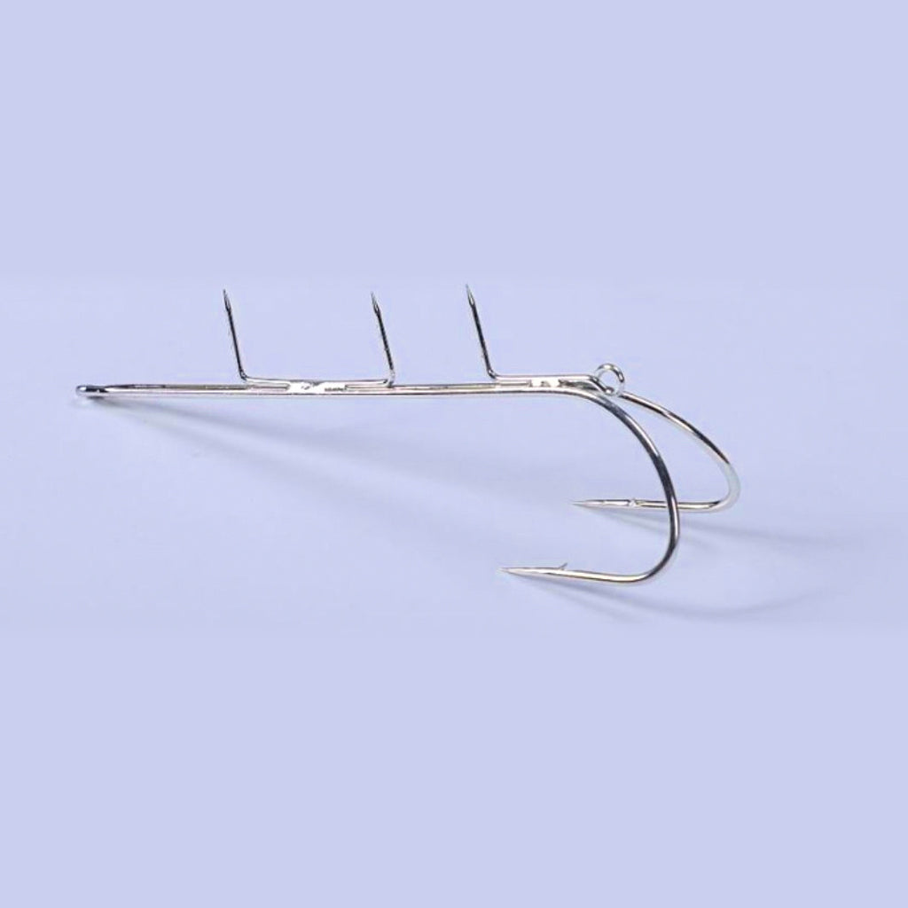 Double Hook Cutlassfish Rig, Size 2, Barbed, Boat Fishing