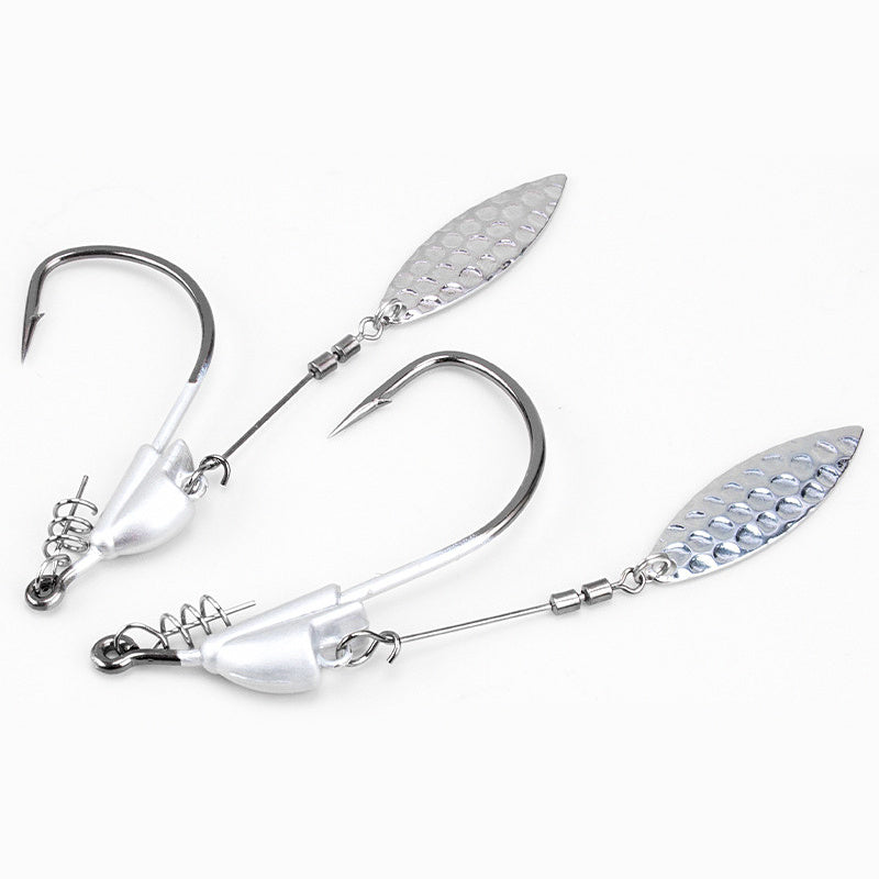 Spinner Blade Jig Head Hooks, Spring Lock, Sizes 1/0-5/0