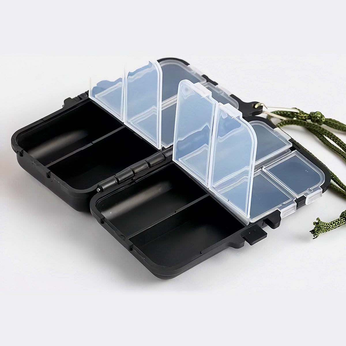Double-Layer Mini Tackle Box for Lures & Hooks, 9/12 Compartment