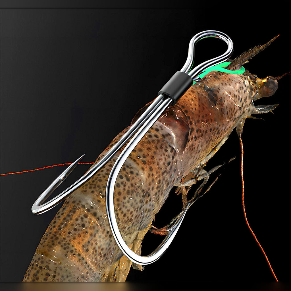 Live Shrimp Bait Hook with Spring, High-Carbon Steel