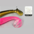 Spiral T-Tail Soft Bait, 35–65 mm (1.4–2.6 in), 20 pcs