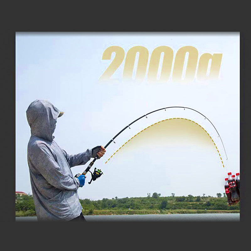 Telescopic Lure Rod & Reel Combo, 5-Piece, 1.6–2.1 m (5.2–6.9 ft)
