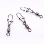 Black Snap Swivel with Figure-8 Ring, Nickel-Plated