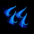 UV Glow Thread Single Hooks, Sizes 6–12, Saltwater