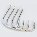 2X Strong Single Hooks, Barbed, High Carbon Steel, 10-Pack