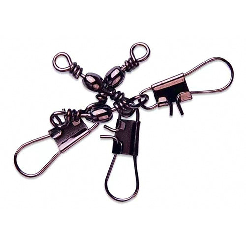 Barrel Swivel with Safety Pin Snap, Sizes 14 to 5/0