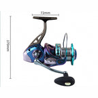 All-Metal Spinning Reel, Front Drag, Sizes 1000–16000