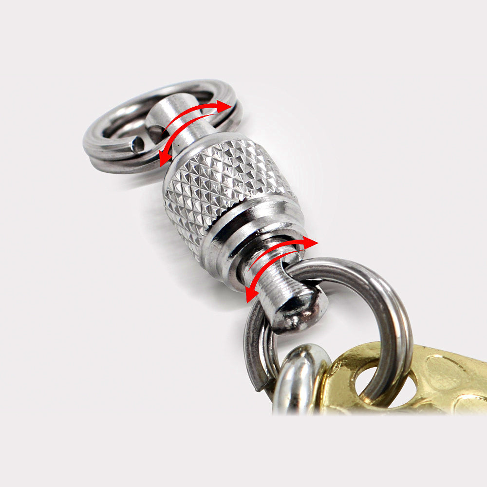 Ball Bearing Swivel Single Hook with Sequin Flash, S/M/L