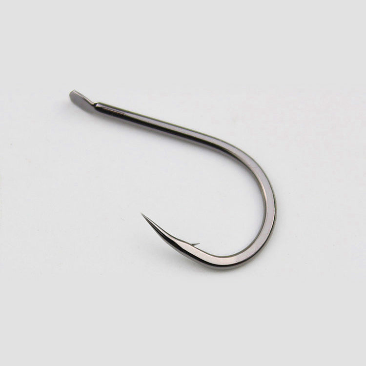 Barbed Carbon Steel Fishing Hooks, 50 pc Pack, Sizes 0.1–12