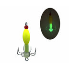 Octopus Trailer Hooks with Beads, Barbless, Glow & Color