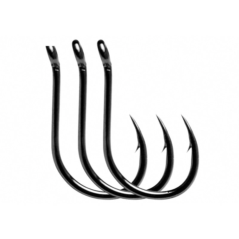 Barbed Ring-Eye Hooks, High-Carbon Steel, Size 0.5–12