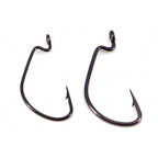 Offset Worm Hooks, Wide Gap, Barbed, Sizes 1 to 4/0