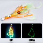 UV Glow Assist Hooks for Slow Pitch Jigs, High Carbon Steel