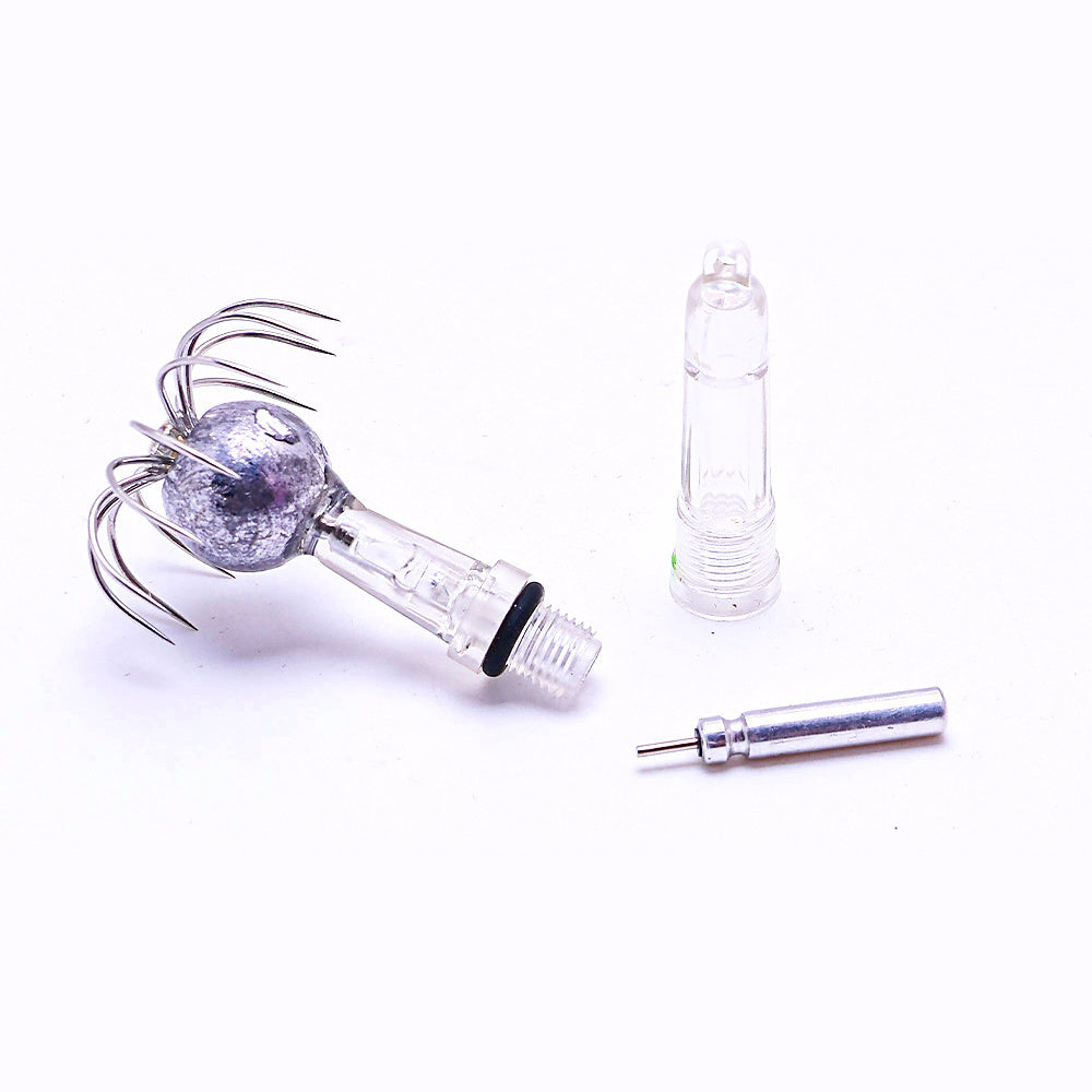 LED Squid Jig, Lighted Lead Head Hook, Size 18