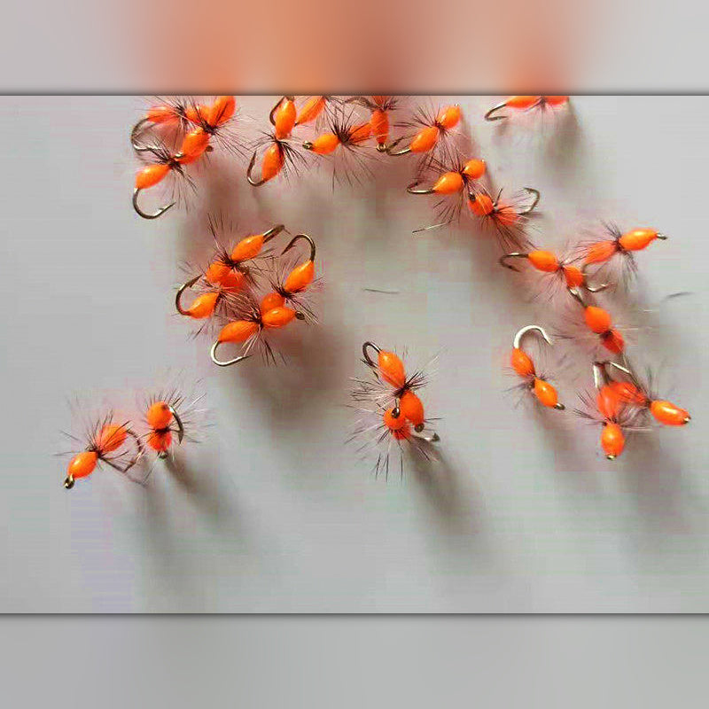 Fluorescent Orange Ant Fly, Hook Sizes 12–20, 5 or 10 Pack