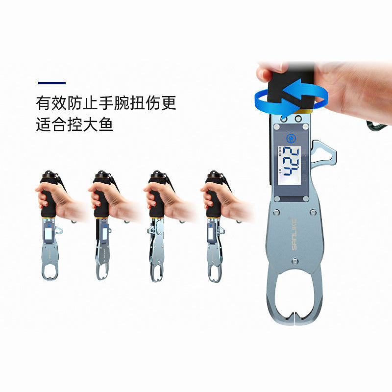 Digital Fish Gripper Scale, Handheld Lip Grip, 25 kg Max