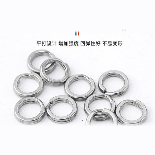 Stainless Steel Double Split Rings for Jigs & Lures, Sizes 1-10