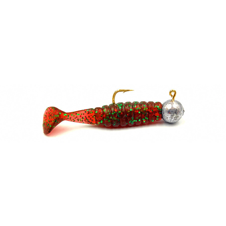 Mini T-Tail Soft Plastic Worm, 3 cm & 4 cm, 10-Pack