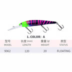 Deep Diving Trolling Minnow Lure, 12 cm (4.7 in), 20 g (0.7 oz)