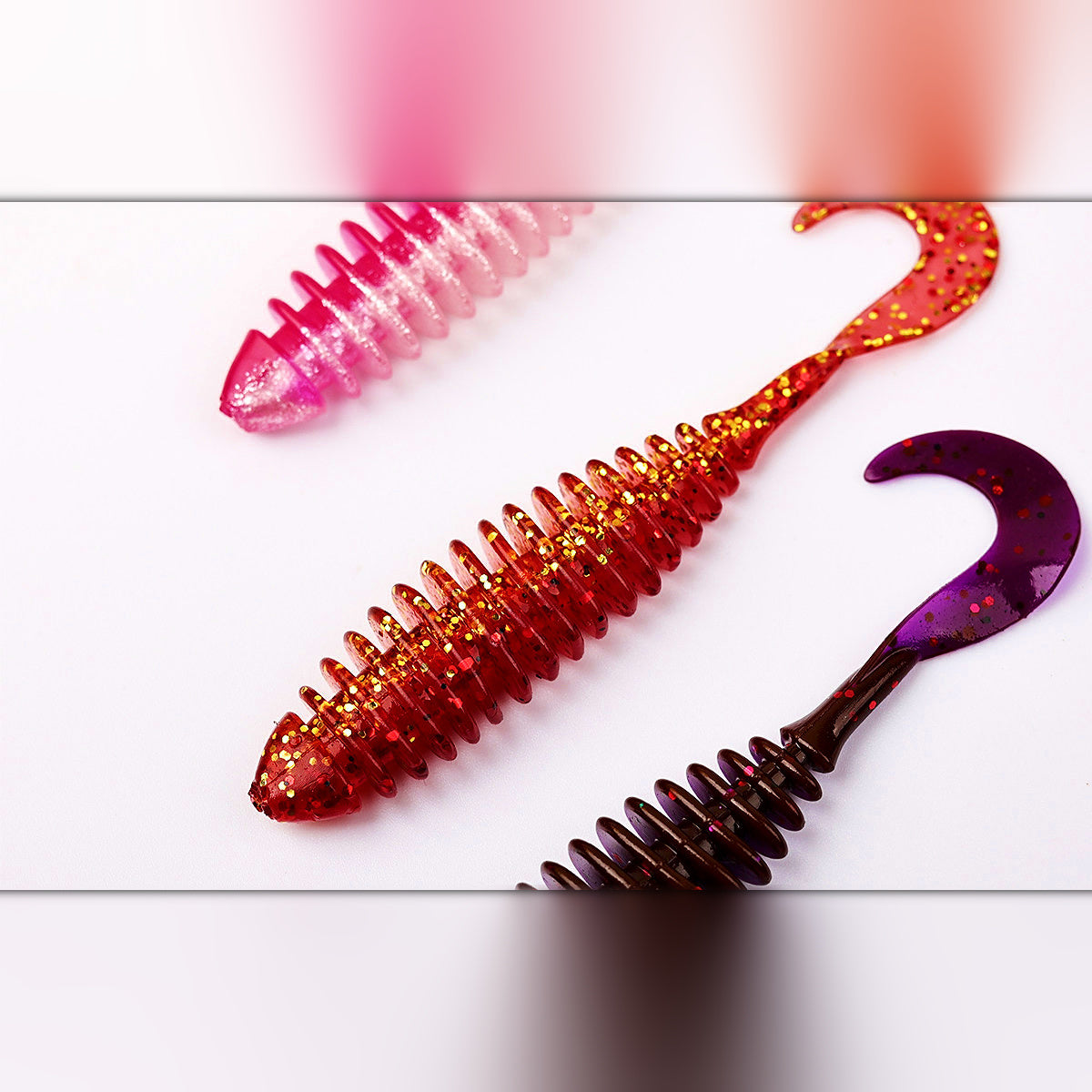Floating Curly Tail Grub Soft Bait, 8 cm (3.1 in)