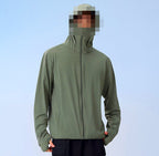 Men's Hooded Sun Shirt, Lightweight, Removable Brim – product photo