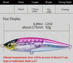 Floating Pencil Lure, 175 mm (6.9 in) 92 g (3.2 oz), No Hooks – product photo