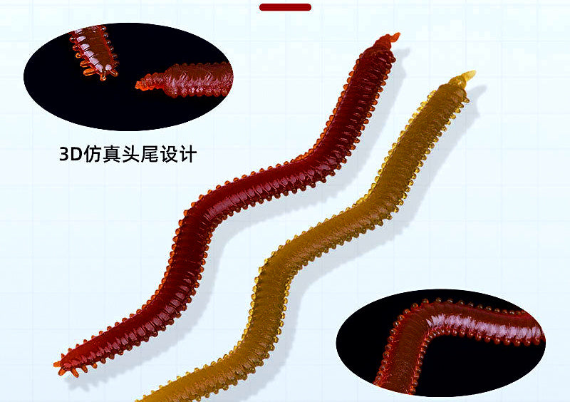 Floating Sandworm Soft Bait, Brown-Red, 20 Pack – product photo